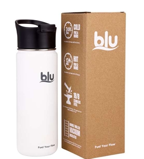 BLU Flip Lid Bottle - White 18oz